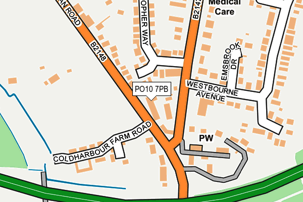 PO10 7PB map - OS OpenMap – Local (Ordnance Survey)