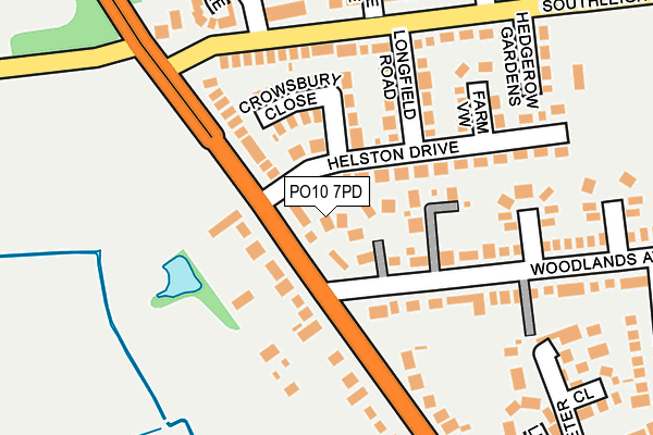 PO10 7PD map - OS OpenMap – Local (Ordnance Survey)