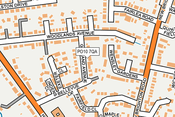 PO10 7QA map - OS OpenMap – Local (Ordnance Survey)