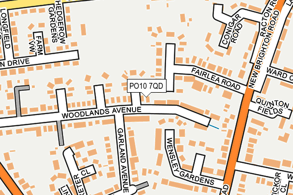 PO10 7QD map - OS OpenMap – Local (Ordnance Survey)