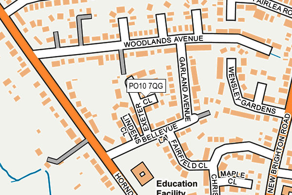 PO10 7QG map - OS OpenMap – Local (Ordnance Survey)