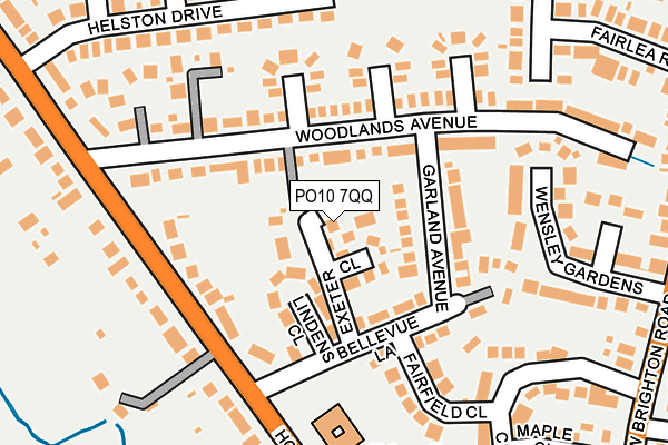 PO10 7QQ map - OS OpenMap – Local (Ordnance Survey)