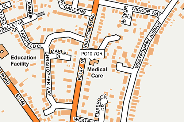 Map of CALDWELL CARE LIMITED at local scale