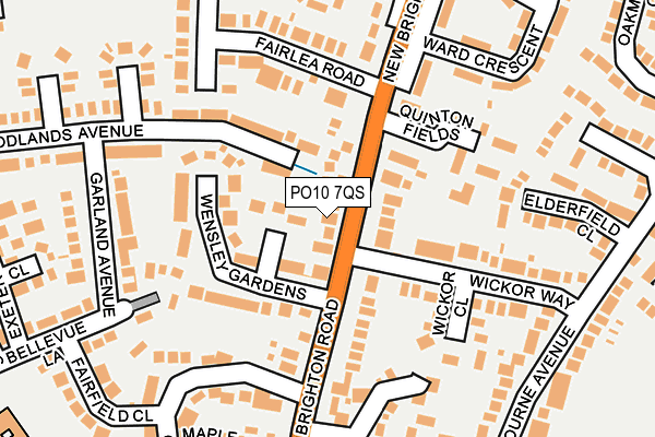 PO10 7QS map - OS OpenMap – Local (Ordnance Survey)
