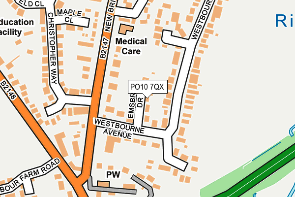 PO10 7QX map - OS OpenMap – Local (Ordnance Survey)