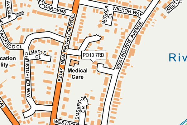 PO10 7RD map - OS OpenMap – Local (Ordnance Survey)