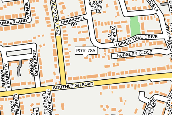 PO10 7SA map - OS OpenMap – Local (Ordnance Survey)