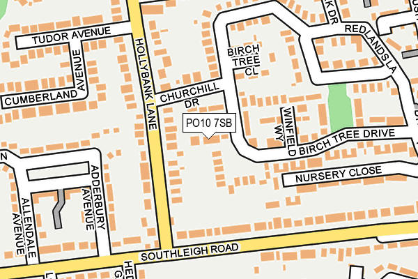 PO10 7SB map - OS OpenMap – Local (Ordnance Survey)