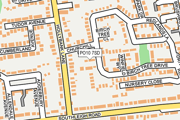 PO10 7SD map - OS OpenMap – Local (Ordnance Survey)