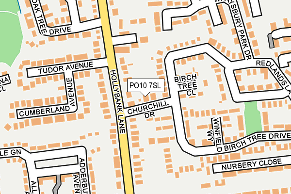 PO10 7SL map - OS OpenMap – Local (Ordnance Survey)