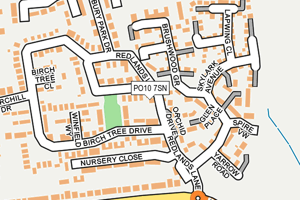 PO10 7SN map - OS OpenMap – Local (Ordnance Survey)