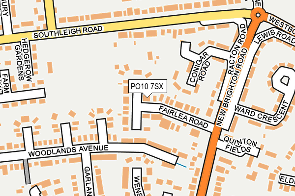PO10 7SX map - OS OpenMap – Local (Ordnance Survey)