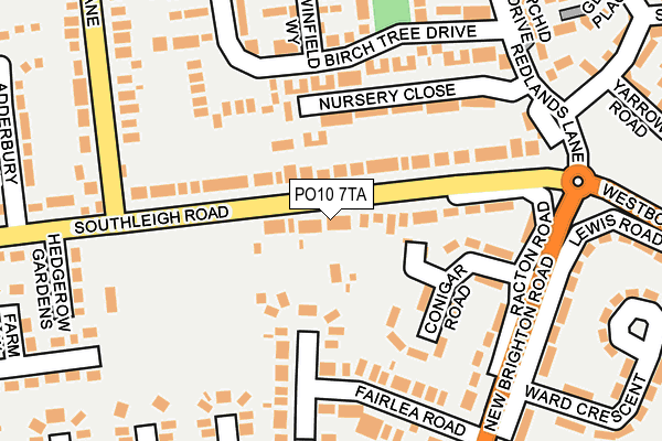 PO10 7TA map - OS OpenMap – Local (Ordnance Survey)