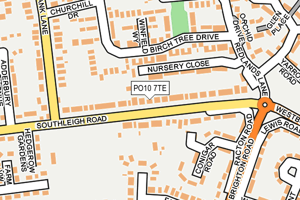 PO10 7TE map - OS OpenMap – Local (Ordnance Survey)