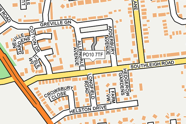 PO10 7TF map - OS OpenMap – Local (Ordnance Survey)