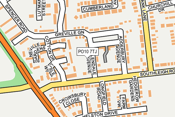 PO10 7TJ map - OS OpenMap – Local (Ordnance Survey)