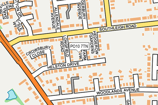 PO10 7TN map - OS OpenMap – Local (Ordnance Survey)