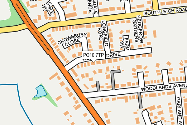 PO10 7TP map - OS OpenMap – Local (Ordnance Survey)