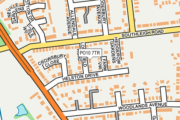 PO10 7TR map - OS OpenMap – Local (Ordnance Survey)