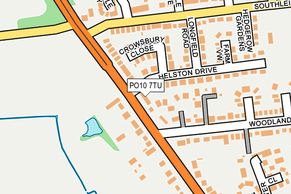 PO10 7TU map - OS OpenMap – Local (Ordnance Survey)