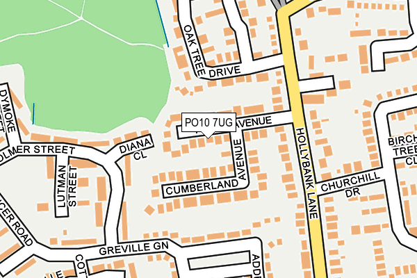 PO10 7UG map - OS OpenMap – Local (Ordnance Survey)