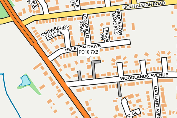 PO10 7XB map - OS OpenMap – Local (Ordnance Survey)