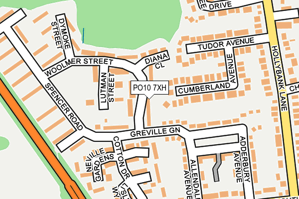 PO10 7XH map - OS OpenMap – Local (Ordnance Survey)