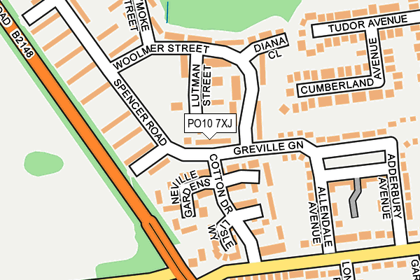 PO10 7XJ map - OS OpenMap – Local (Ordnance Survey)
