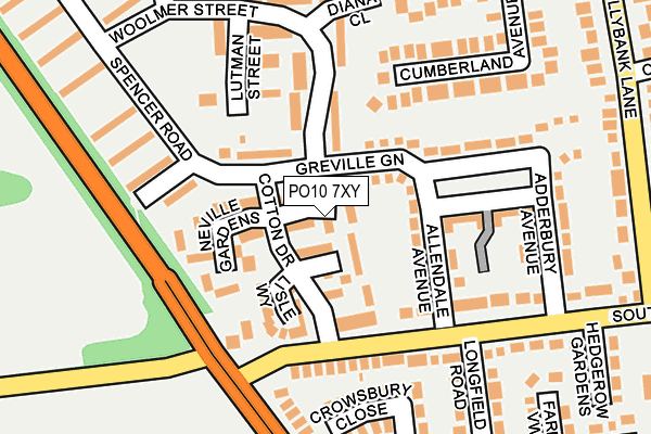 PO10 7XY map - OS OpenMap – Local (Ordnance Survey)