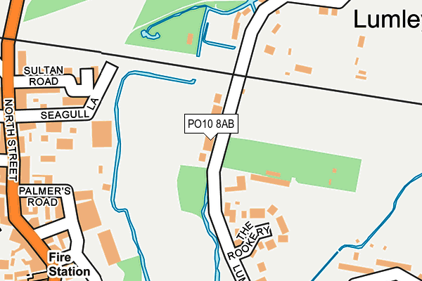 PO10 8AB map - OS OpenMap – Local (Ordnance Survey)