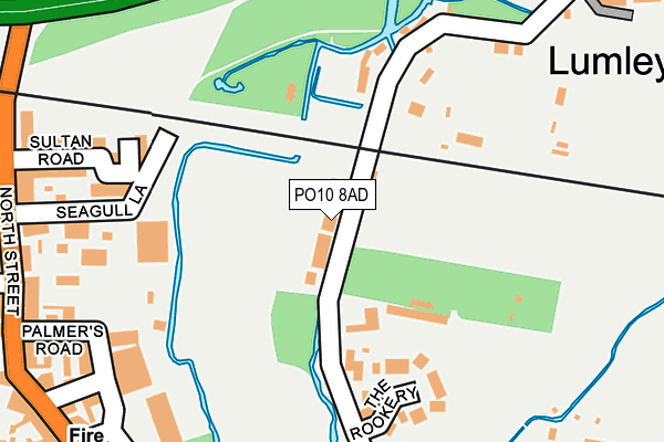 PO10 8AD map - OS OpenMap – Local (Ordnance Survey)