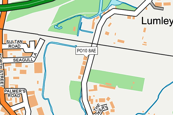 PO10 8AE map - OS OpenMap – Local (Ordnance Survey)