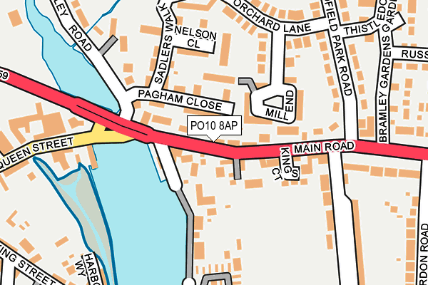 PO10 8AP map - OS OpenMap – Local (Ordnance Survey)