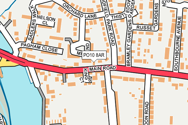PO10 8AR map - OS OpenMap – Local (Ordnance Survey)