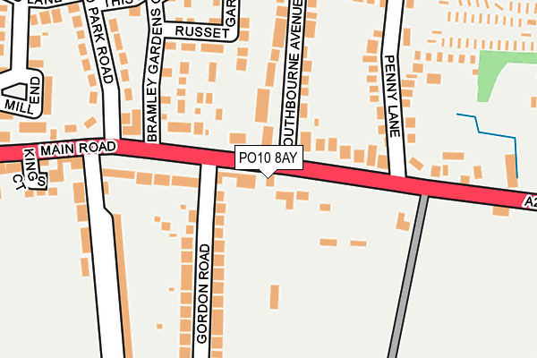 PO10 8AY map - OS OpenMap – Local (Ordnance Survey)