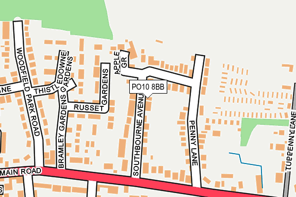 PO10 8BB map - OS OpenMap – Local (Ordnance Survey)