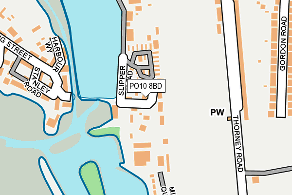 PO10 8BD map - OS OpenMap – Local (Ordnance Survey)