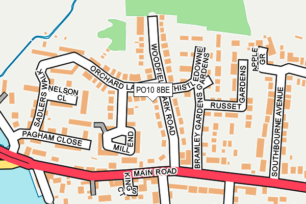 PO10 8BE map - OS OpenMap – Local (Ordnance Survey)