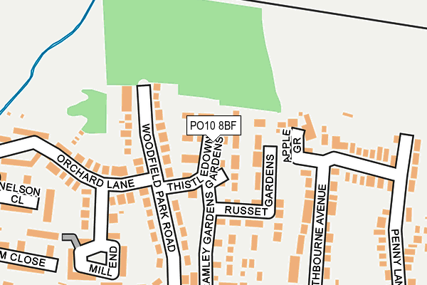 PO10 8BF map - OS OpenMap – Local (Ordnance Survey)