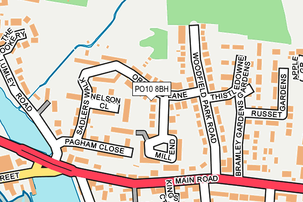 PO10 8BH map - OS OpenMap – Local (Ordnance Survey)