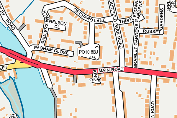PO10 8BJ map - OS OpenMap – Local (Ordnance Survey)
