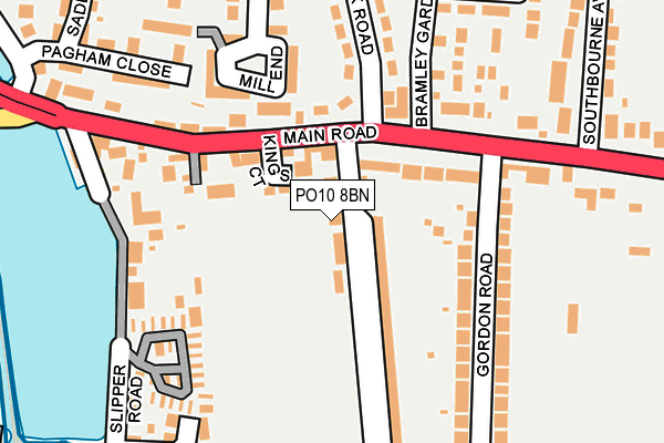 PO10 8BN map - OS OpenMap – Local (Ordnance Survey)