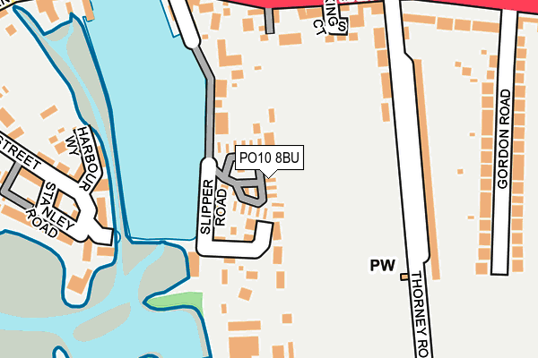 PO10 8BU map - OS OpenMap – Local (Ordnance Survey)