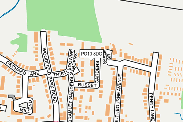 PO10 8DG map - OS OpenMap – Local (Ordnance Survey)