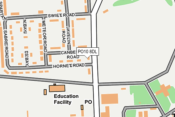 PO10 8DL map - OS OpenMap – Local (Ordnance Survey)