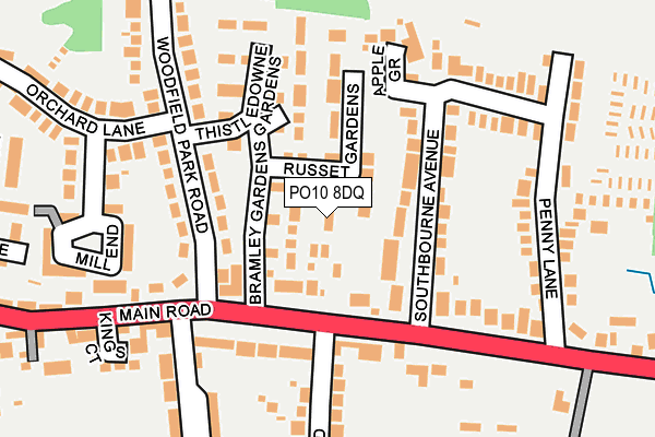 PO10 8DQ map - OS OpenMap – Local (Ordnance Survey)