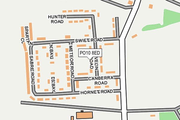 PO10 8ED map - OS OpenMap – Local (Ordnance Survey)