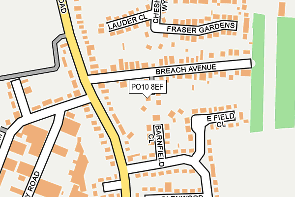 PO10 8EF map - OS OpenMap – Local (Ordnance Survey)