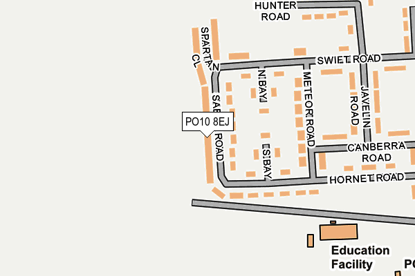 PO10 8EJ map - OS OpenMap – Local (Ordnance Survey)