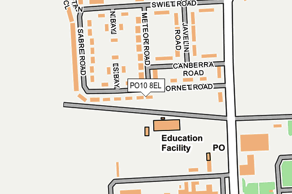 PO10 8EL map - OS OpenMap – Local (Ordnance Survey)